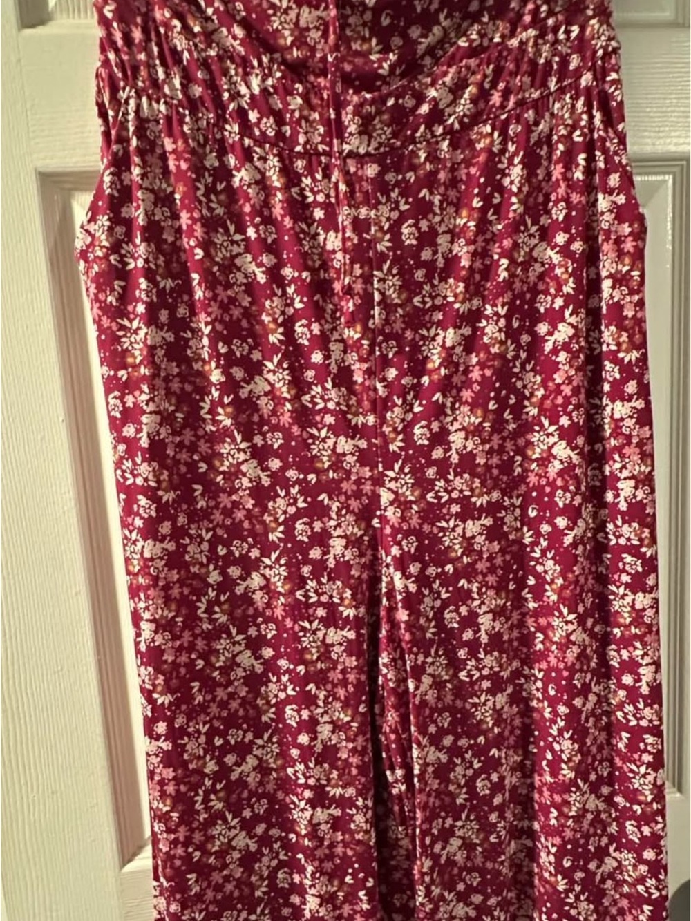 torrid NWT O-ring Fuchsia Floral Strapless Wide-Leg Jumpsuit - Picture 3 of 9